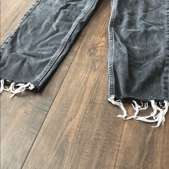 Topshop Washed Black Mom Jeans - Picture 2 of 7